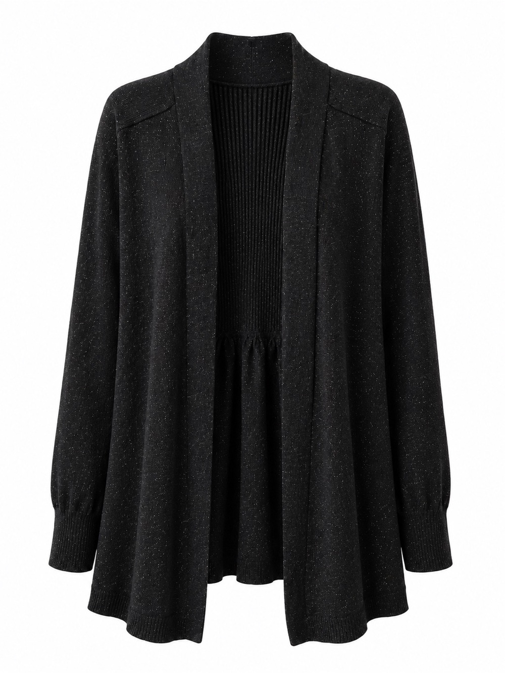 APT. 9 | Black Sparkly Shimmer Knit Open Front Cardigan Sweater | Women’s Size:M